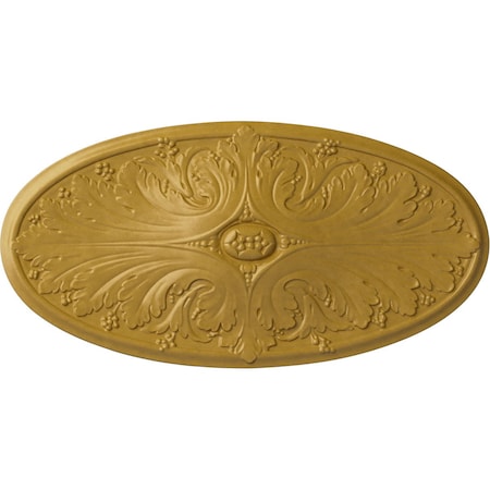 Ekena Millwork Madrid Ceiling Medallion, Hand-Painted Iridescent Gold, 24 3/4"W x 12 1/2"H x 1 3/4"P CM24X12MAIGS